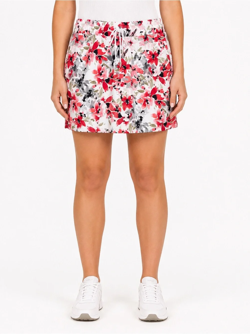 IZOD Golf Floral Skort Skirt Shorts Small‎ Pink White Athleisure Golfcore Sporty